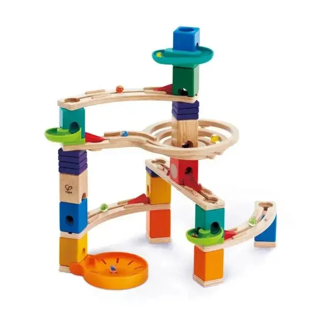 Hape Quadrilla Cliffhanger Wooden Marble Run Blocks