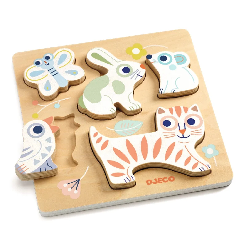 Djeco Wooden Baby Animals Puzzle