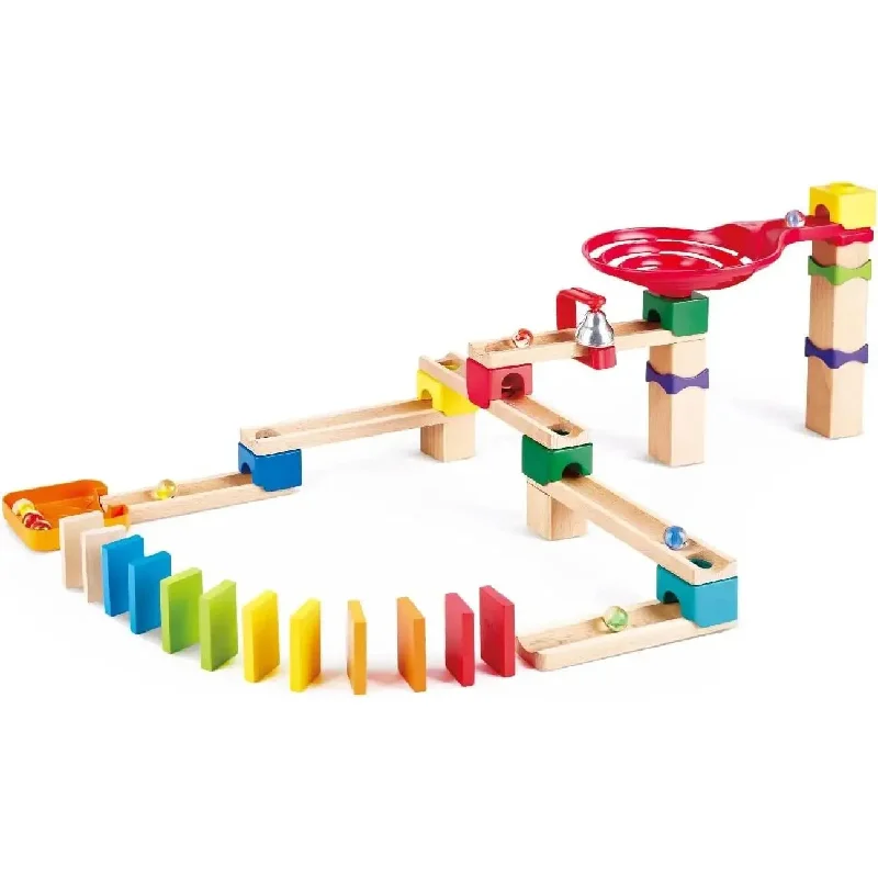 Hape Crazy Rollers Stack Track Wooden DIY Marble Run Set