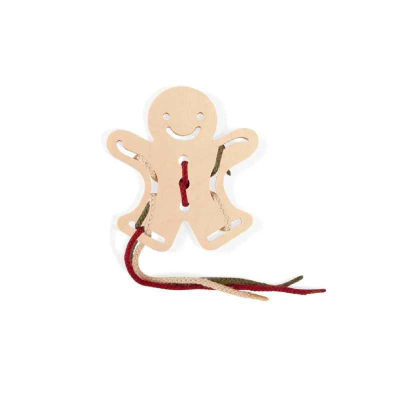 Gingerbread Wooden Lacing Toy