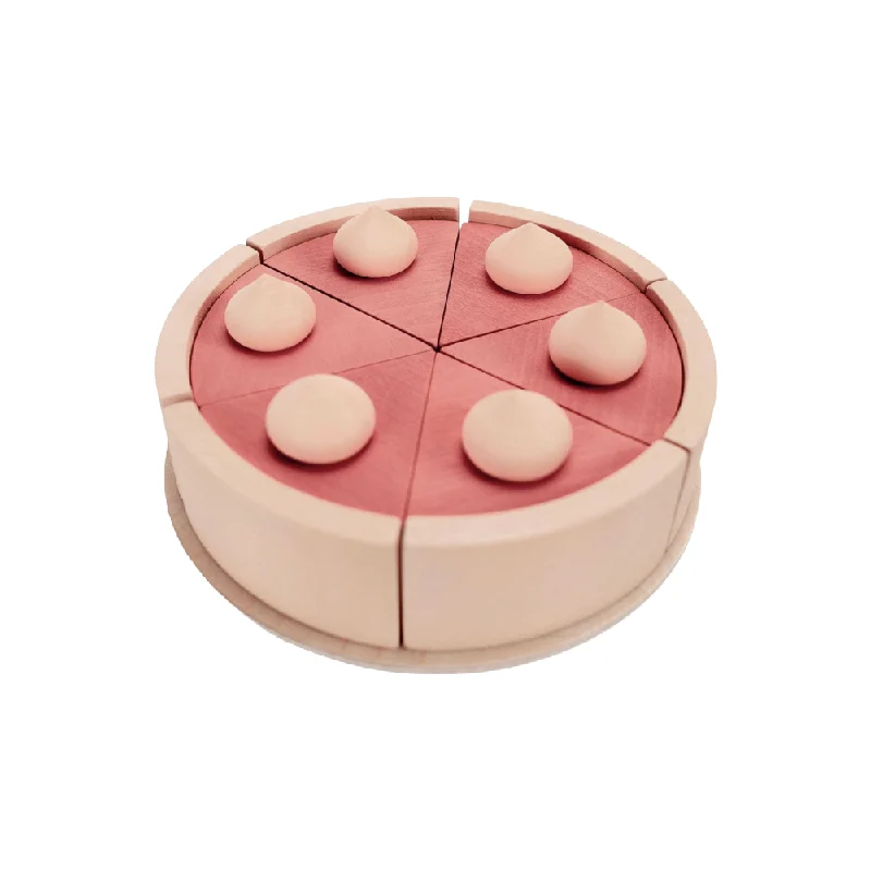 Wooden Pink Cake Play Food