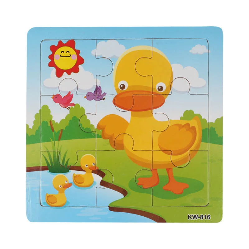 Wooden Duck Jigsaw Toys For Kids Education And Learning Puzzles Toys