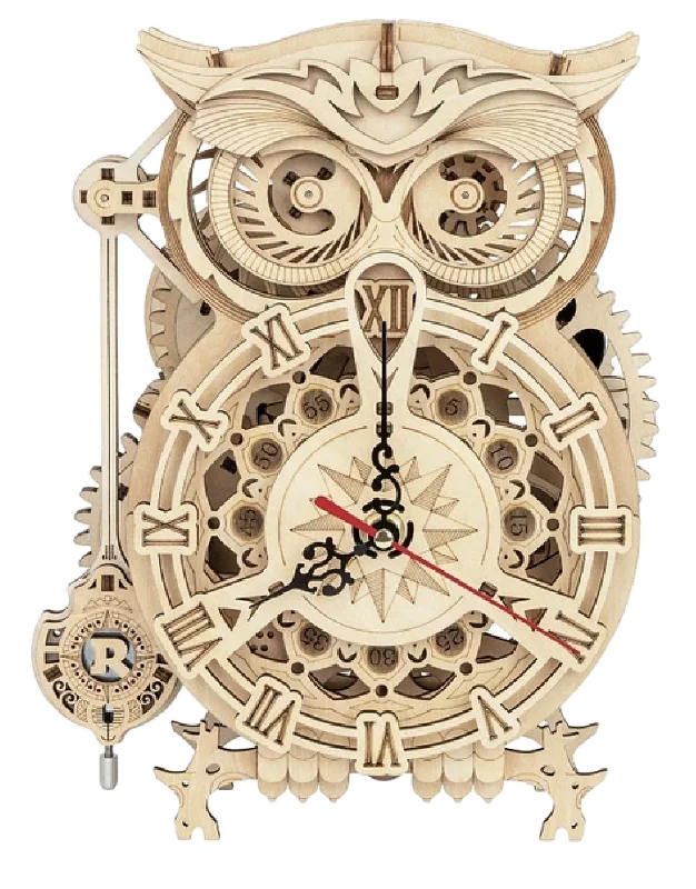 Owl Clock - 3D Wooden model