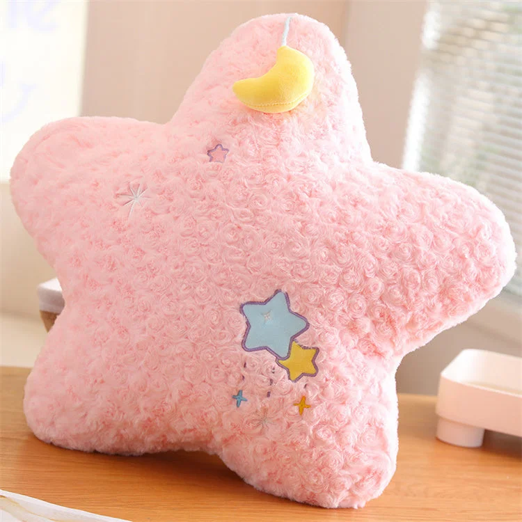 Decorative Plush Throw Pillow | Pink Star