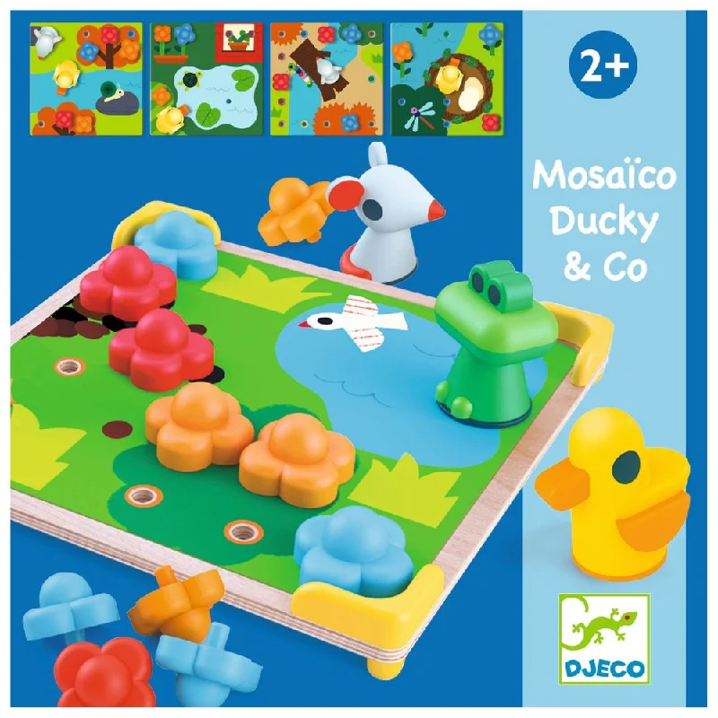 Djeco Mosaico - Ducky & Co Wooden Game For Toddlers 2 yrs +