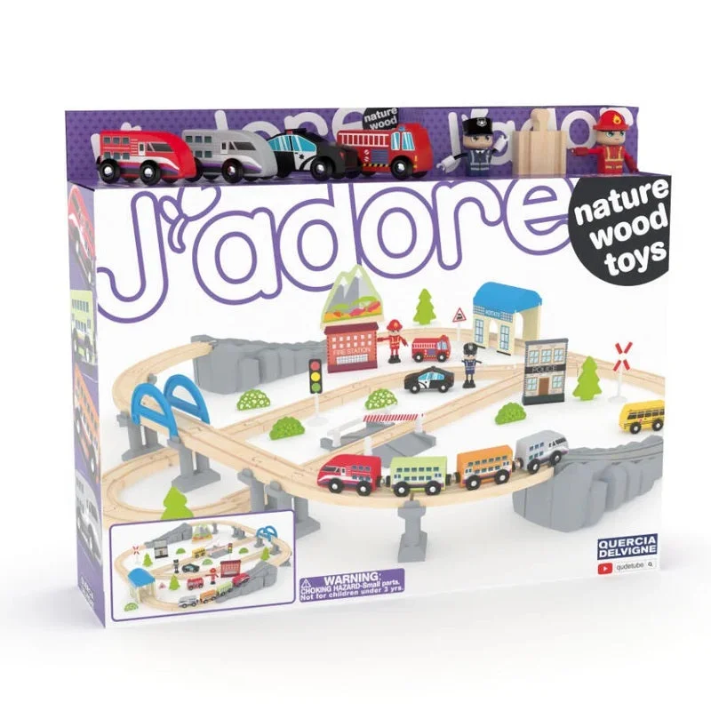 J'adore Mega Wooden Train Set