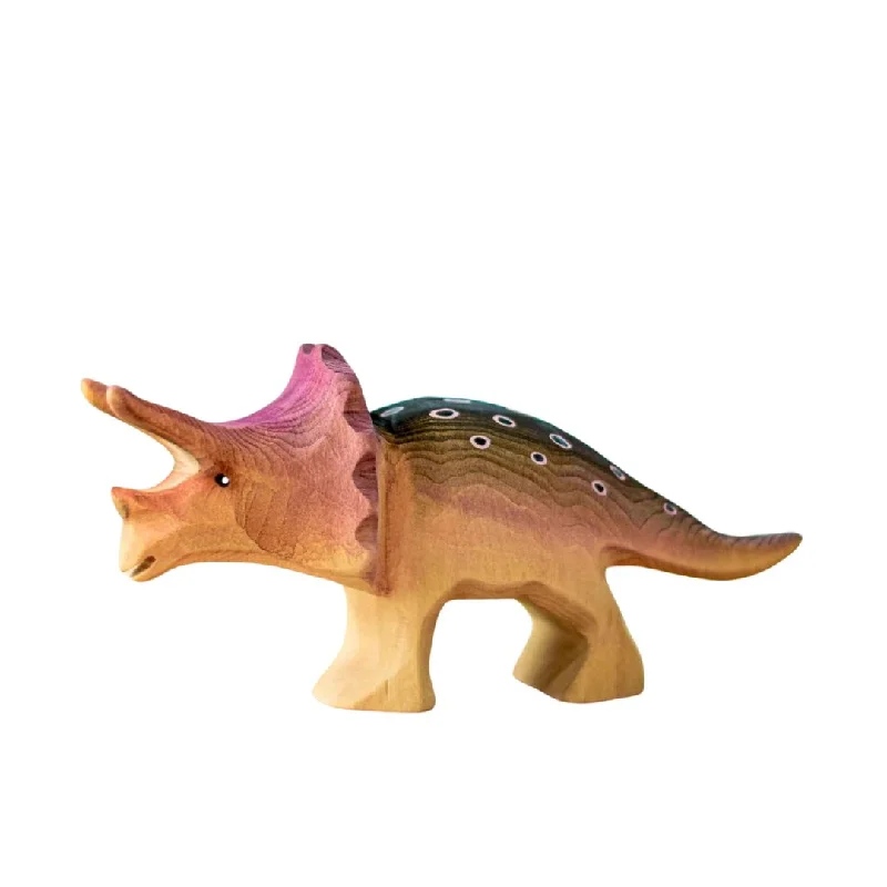 Large Wooden Triceratops