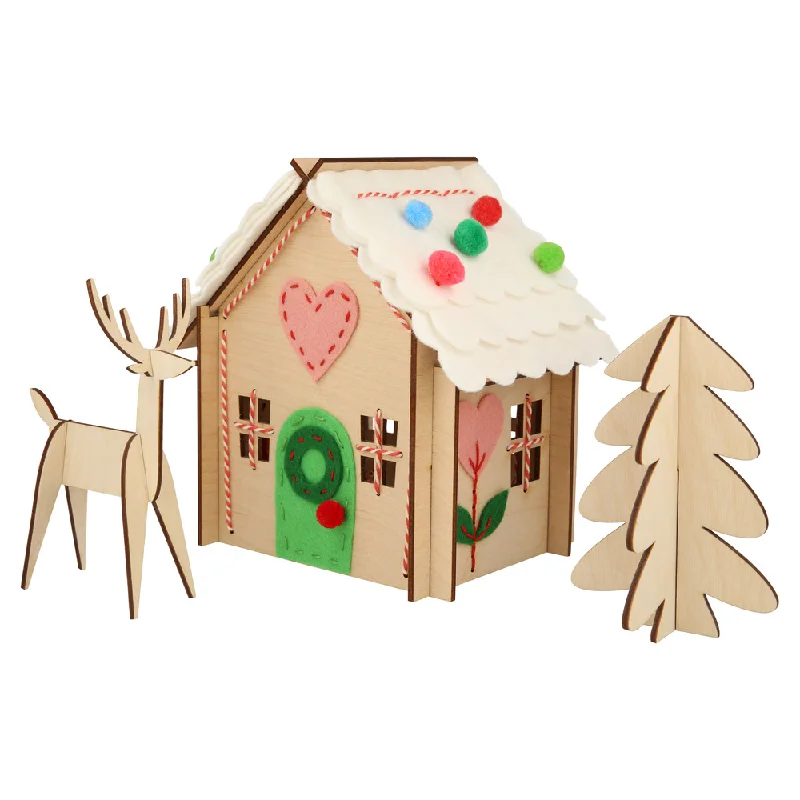 Meri Meri Wooden Embroidery Gingerbread House Kit