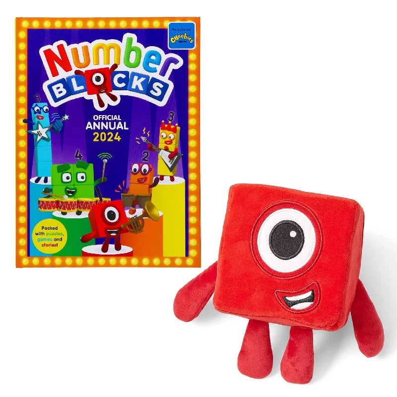 Numberblocks Annual 2024 & Numberblocks One Plush: Girls & Boys, Soft Toys for Toddlers by Learning Resources - Ages 18 Months+