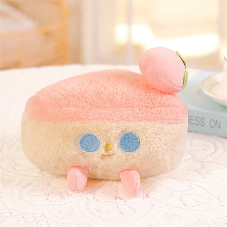 Small Fluffy Plushie Cushion | Strawberry Cake