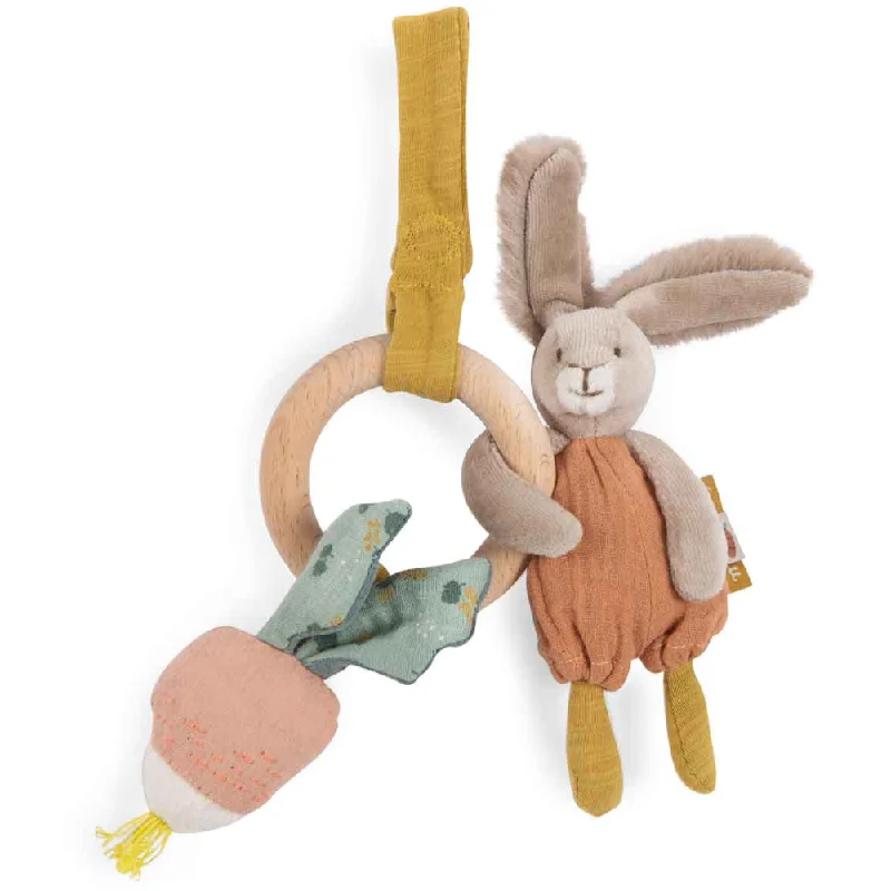 Trois Petits Lapins Rabbit Wooden Ring Rattle