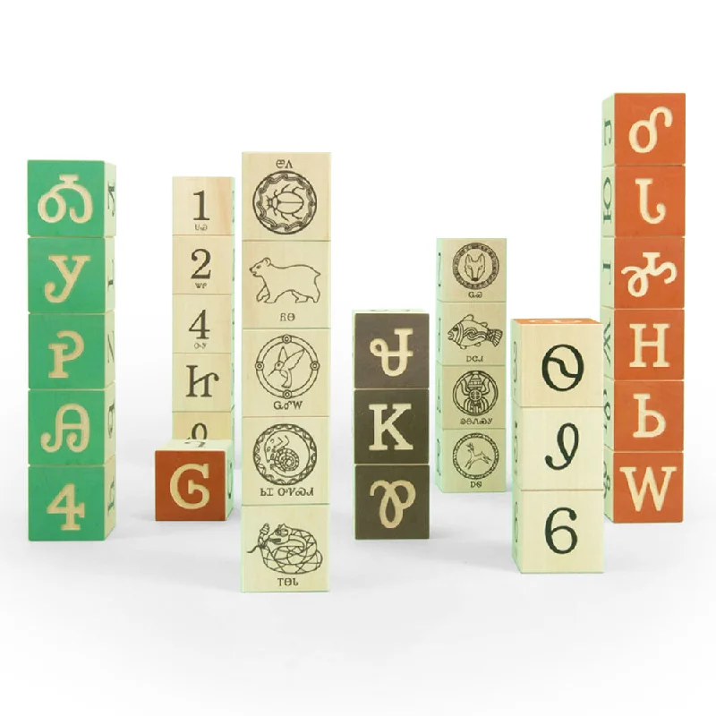 Uncle Goose Wooden Cherokee Language Blocks