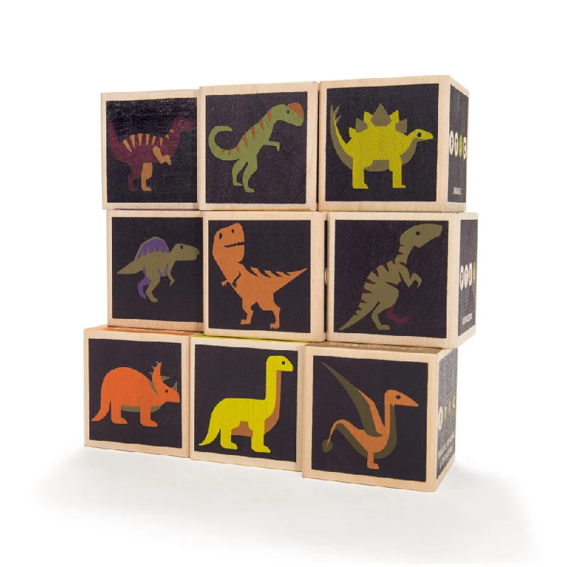 Uncle Goose Wooden Dinosaur Toy Blocks