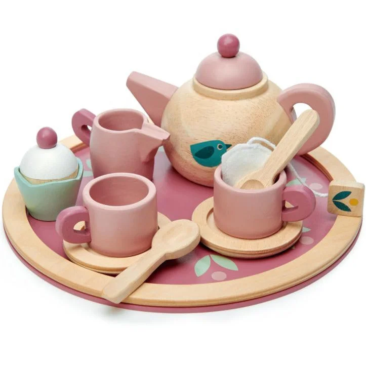 Wooden Birdie Tea Set