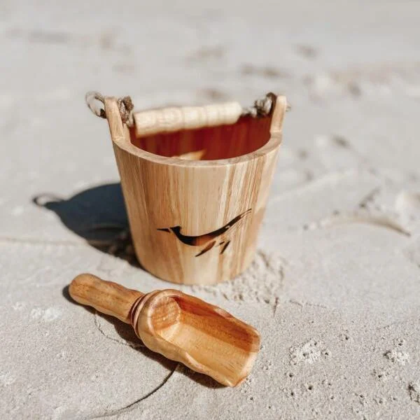 Wooden Bucket & Scoop - Whale