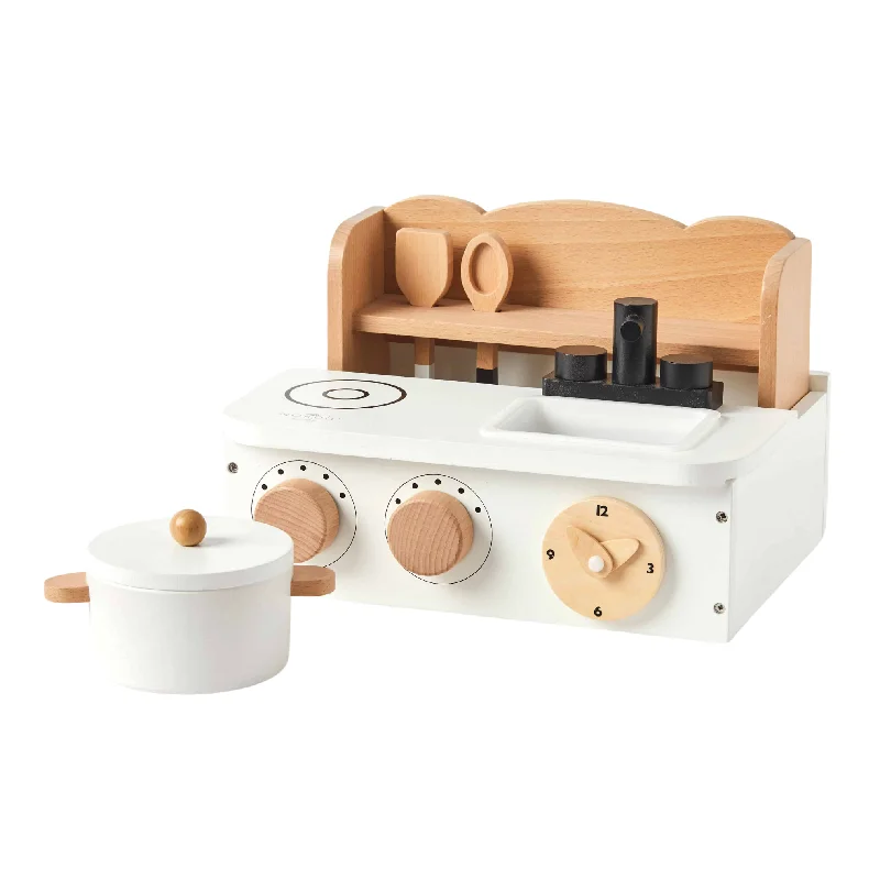 Wooden Kitchen Stove Set