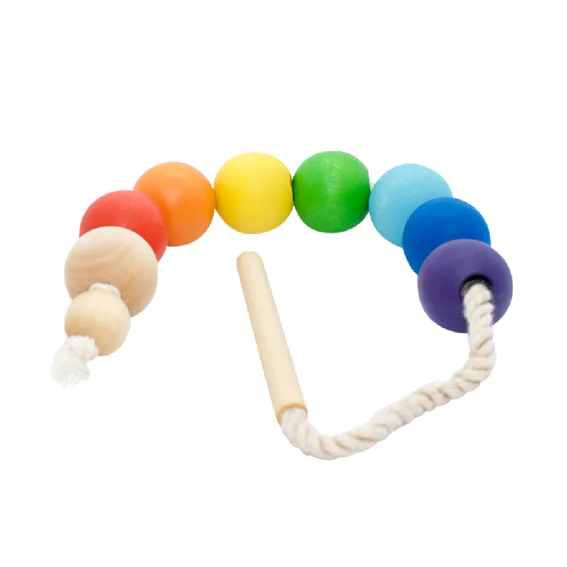 Wooden Lacing Toy - Rainbow