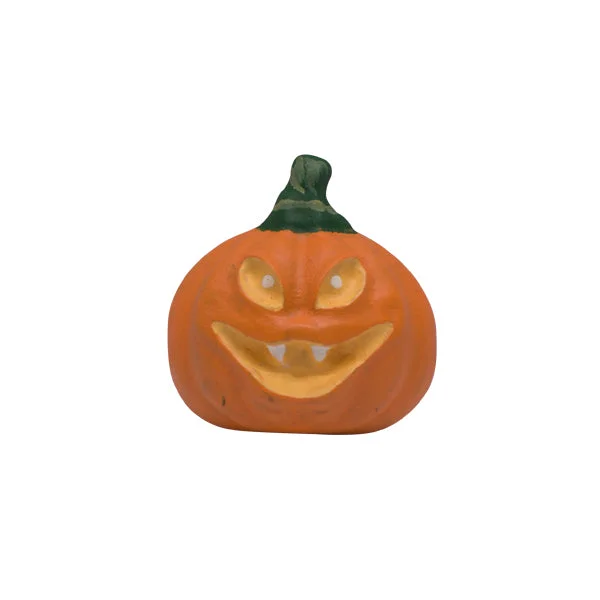 Wooden Magnet - Scary Pumpkin Orange