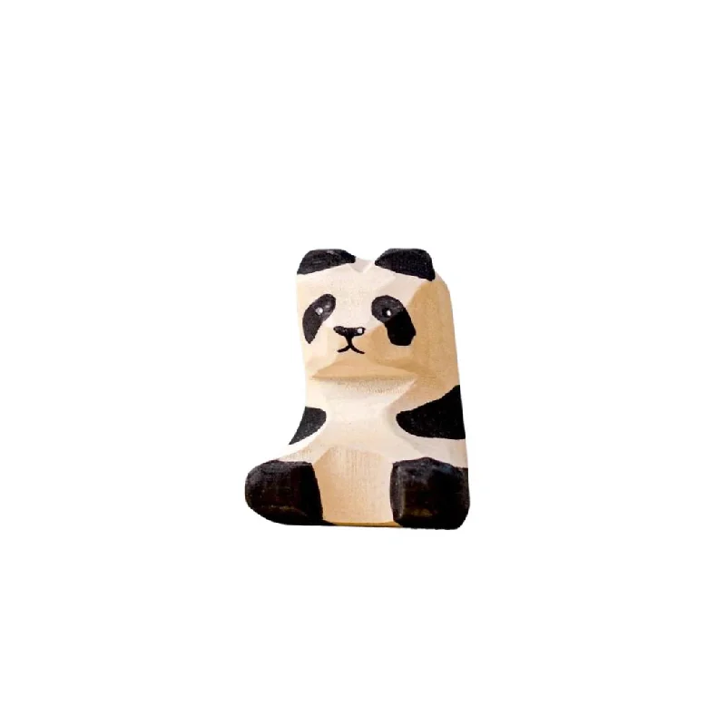 Wooden Panda Bear Cub - Sitting