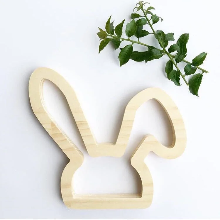 Wooden Rabbit Wall Decor