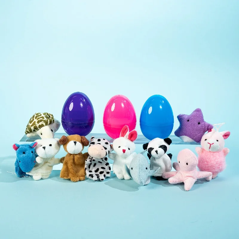 Easter Eggs Prefilled with Plush Puppet Toys 18pcs