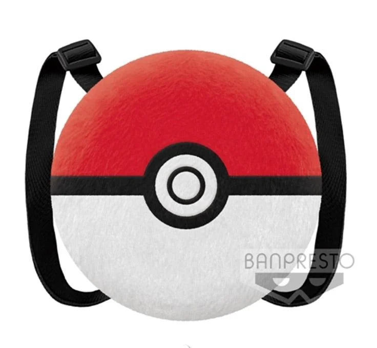 Banpresto Plush Bag Pokemon Super Big Plush Rucksack Poke Ball 35cm