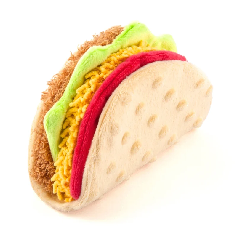 Classic Taco Squeaky Nosework Plush Toy