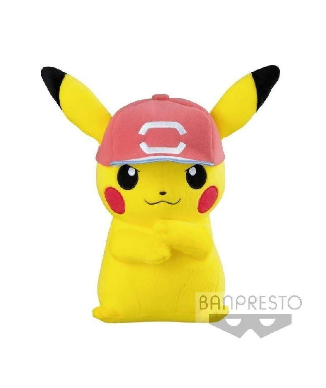 Pokemon Sun & Moon Pikachu Kororin Friends Big Plush Pikachu Ash's Hat