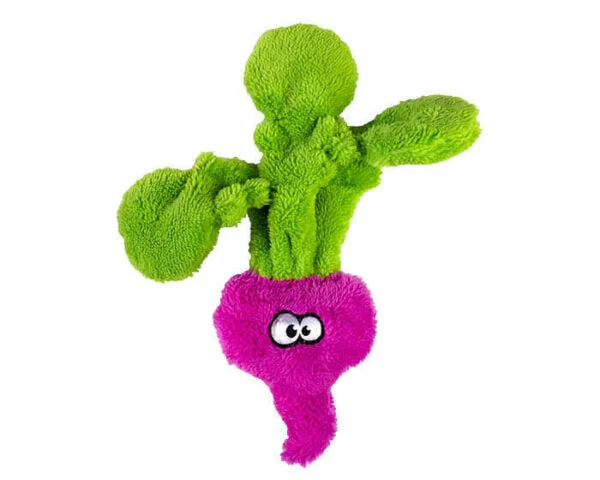 Cycle Dog USA Duraplush Radish Plush Dog Toy, Fushia/Green