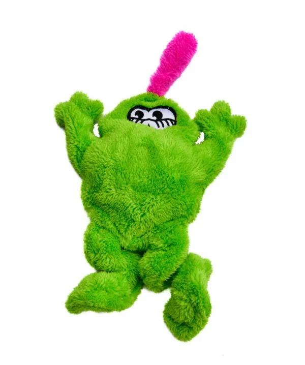 Cycle Dog USA Duraplush Springy Frog Plush Dog Toy