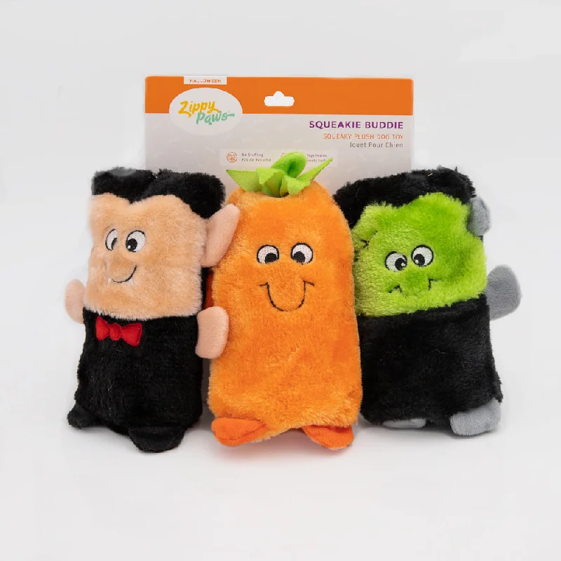 Zippy Paws Halloween 2024 Colossal Buddies Plush Dog Toy, 3pk