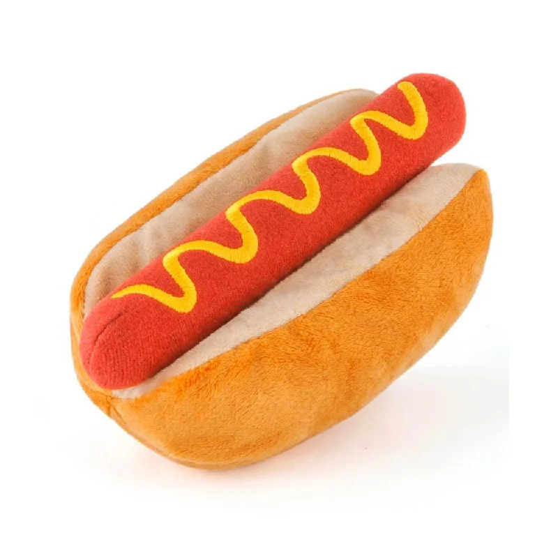 American Hot Dog Squeaky Nosework Plush Toy