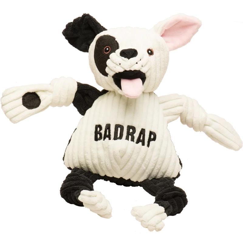 HuggleHounds HuggleCause Bad Rap Durable Squeaky Plush Dog Toy, Jonny Justice