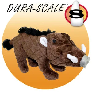 Tuffy Mighty Safari Series Warthog Plush Dog Toy, Brown