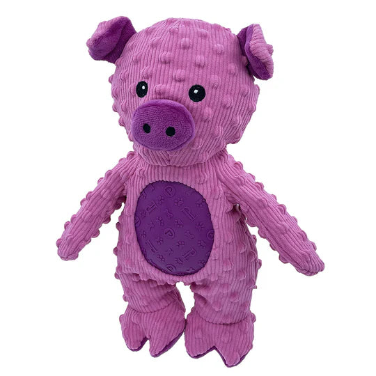 Petlou Dotty Friends Pig Plush Dog Toy, 13"