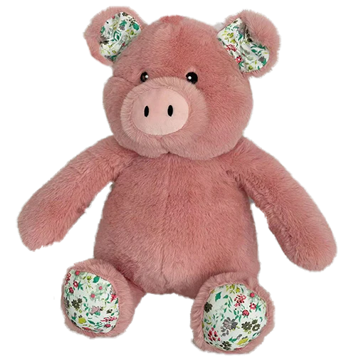 Petlou Promo Pig Plush Dog Toy, 15" Mauve