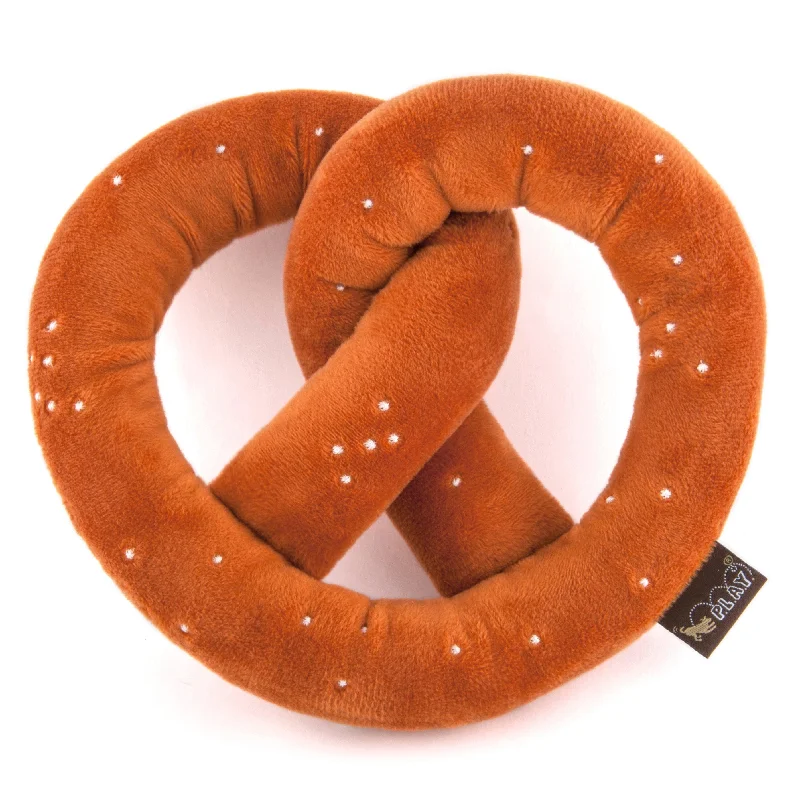 European Pretzel Squeaky Plush Toy