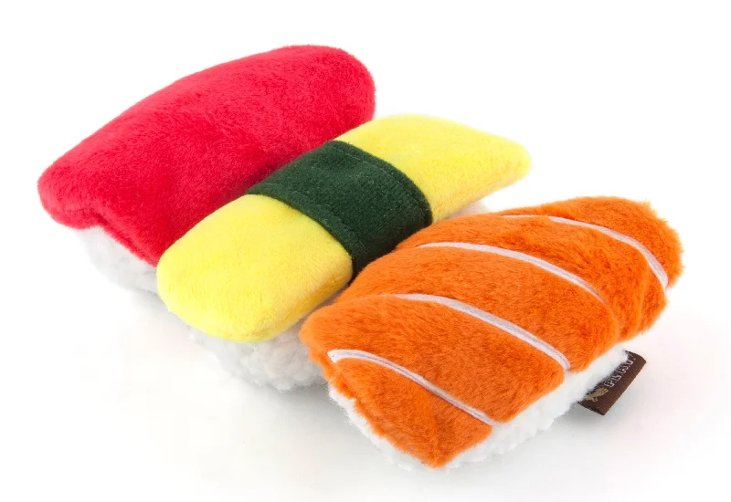 Sushi Trio Squeaky Plush Toy