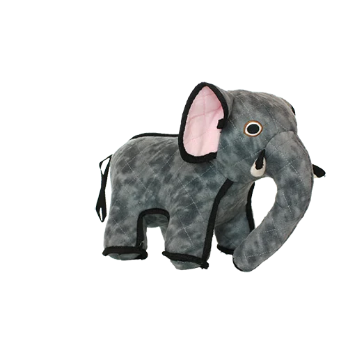 Tuffy Zoo Emery the Elephant Durable Plush Dog Toy