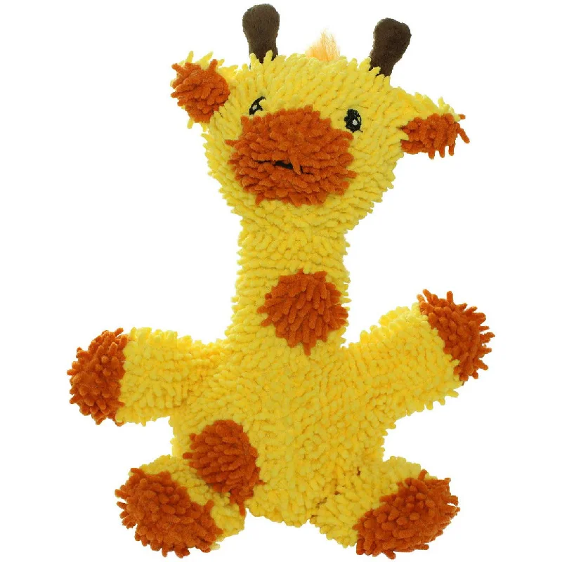 Tuffy Mighty Microfiber Ball Durable Squeaky Plush Dog Toy, Giraffe