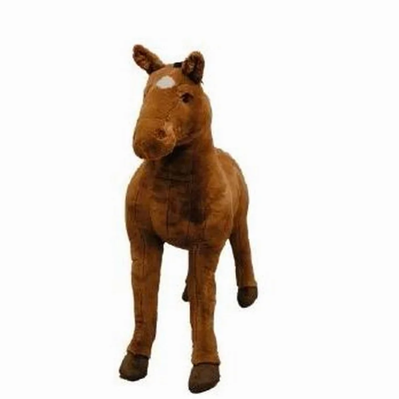 Wild & Soft Plush Standing Brown Horse 100x28x95 cm