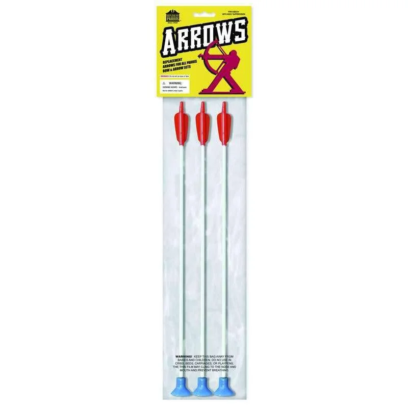 12" Replacement Arrows, includes 3 Arrows with Safety Rubber Tips