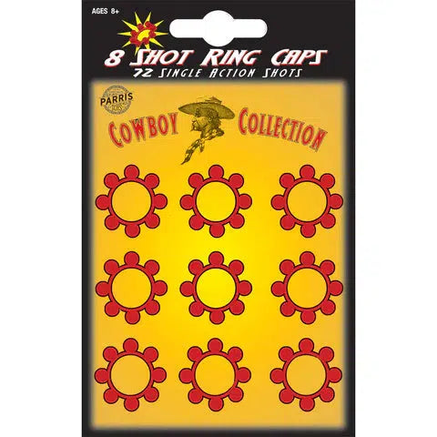 8 Shot Plastic Ring Caps - 72 Single Ammo Shots