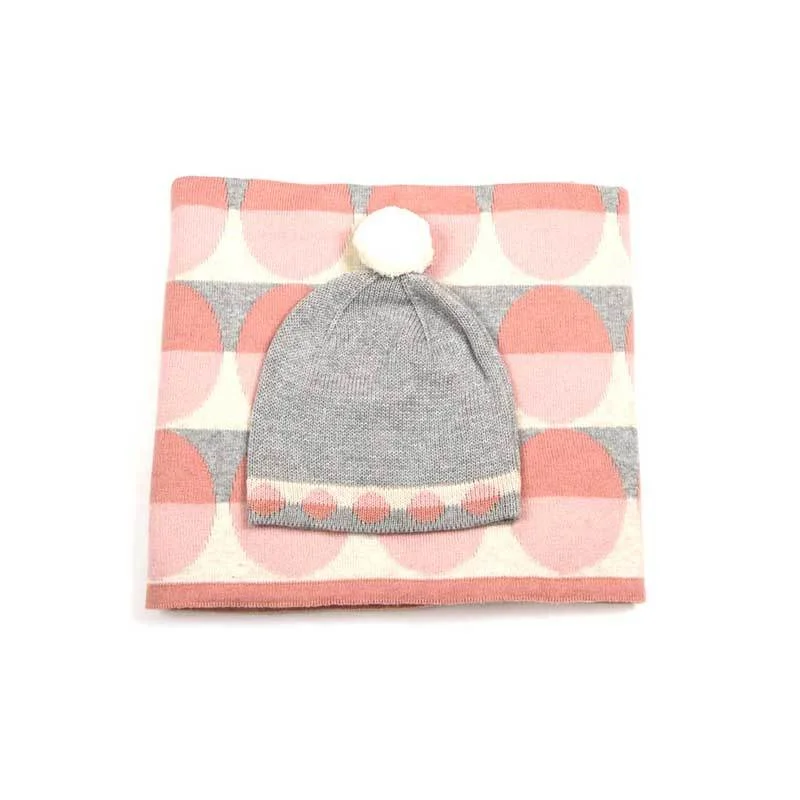 Baby Blanket & Hat Gift Set - Pink