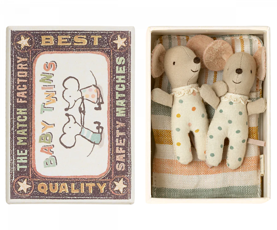 Twins - Baby Mice in Matchbox | Maileg