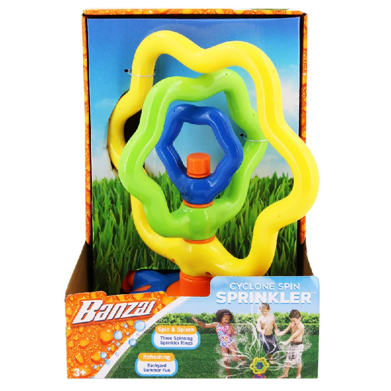 Banzai Cyclone Spin Sprinkler - Outdoor Water Play for Kids