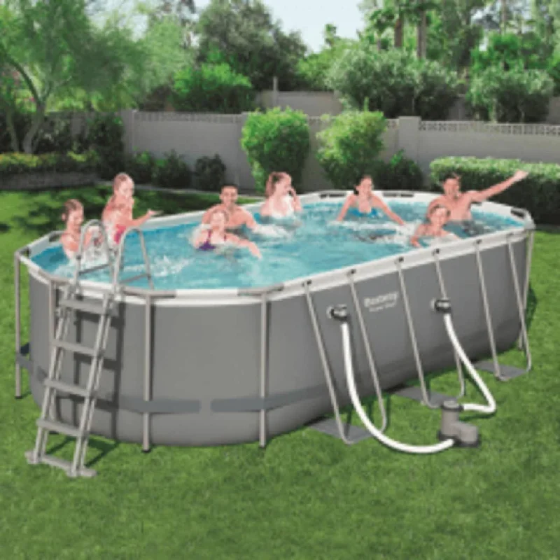 Summertime Bliss: Bestway Power Steel Oval Swimming Pool Set