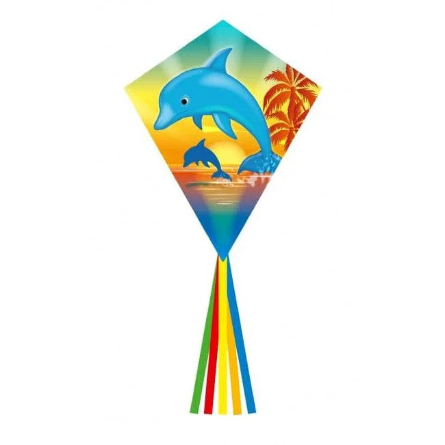 Diamond Kite Dolphin Sunset 28"