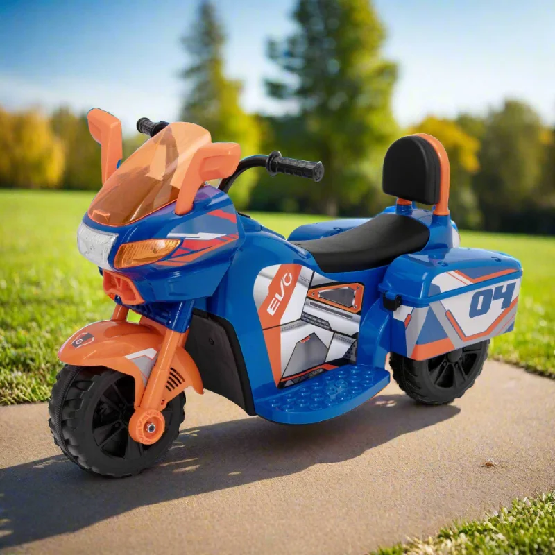 EVO 6v Kids Electric Ride-On Zoom Sports Bike - Blue