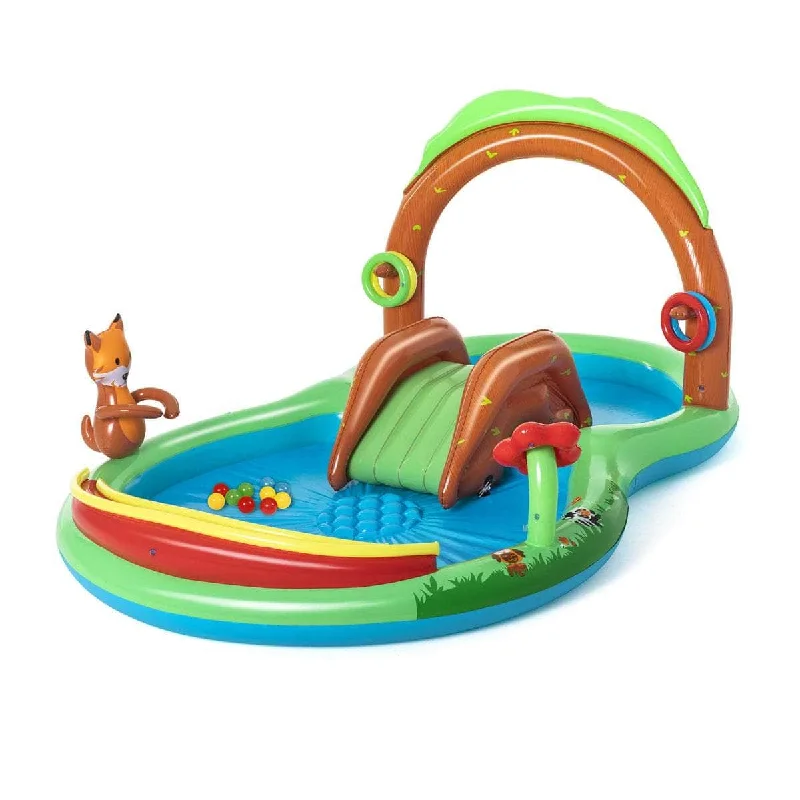 Inflatable Friendly Woods Water Fun Park Pool & Slide 214L